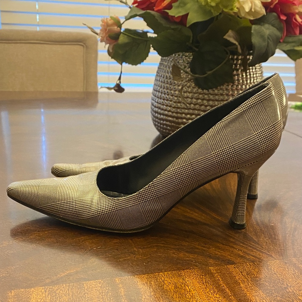Stuart Weitzman Elegant Plaid Heels
